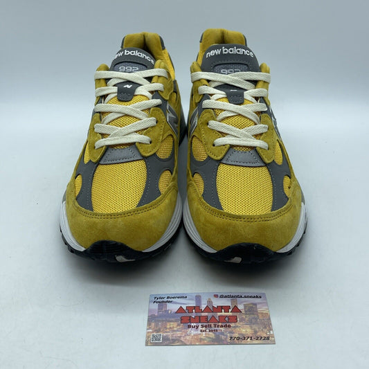 Size10.5 - New Balance 992 Made in USA Gold Cream Yellow Suede Leather (M992BB)