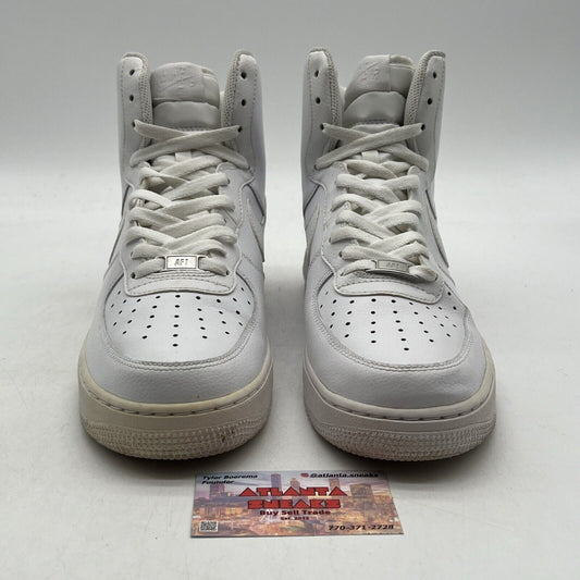 Size 10 - Nike Air Force 1 '07 High White Leather (315121-115)