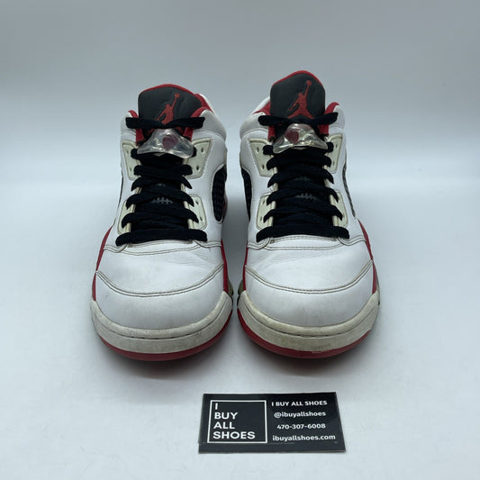 Size 11.5 - Air Jordan 5 Retro 2016 Low Fire Red White Black (819171-101)