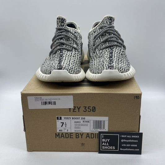Size 7.5 - adidas Yeezy Boost 350 Low Turtle Dove Black White (AQ4832)