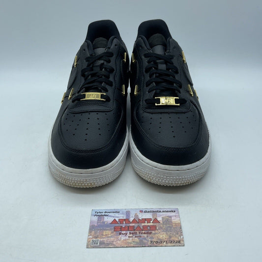 Size 9.5W - Nike Air Force 1 '07 LX Sisterhood Black Metallic Gold (CT1990-001)