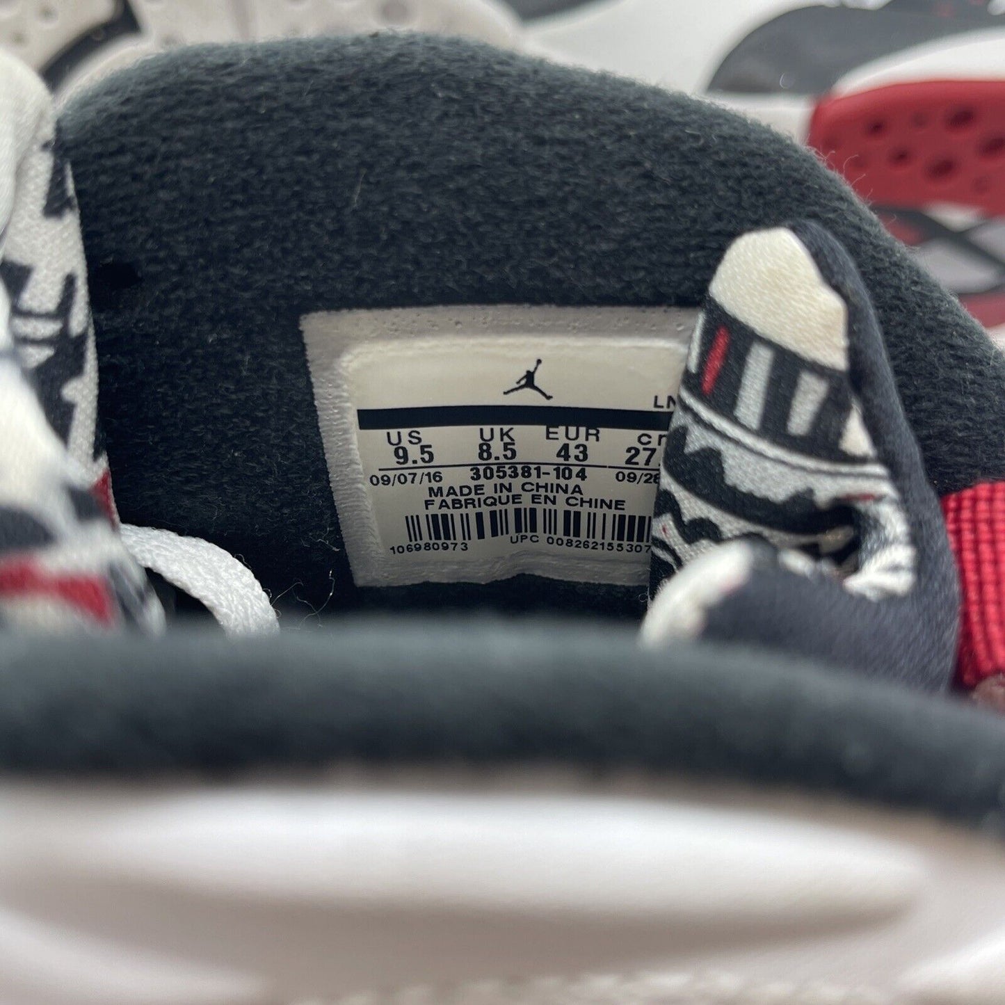 Size 9.5 - Air Jordan 8 Retro Alternate White Black Grey (305381-104)