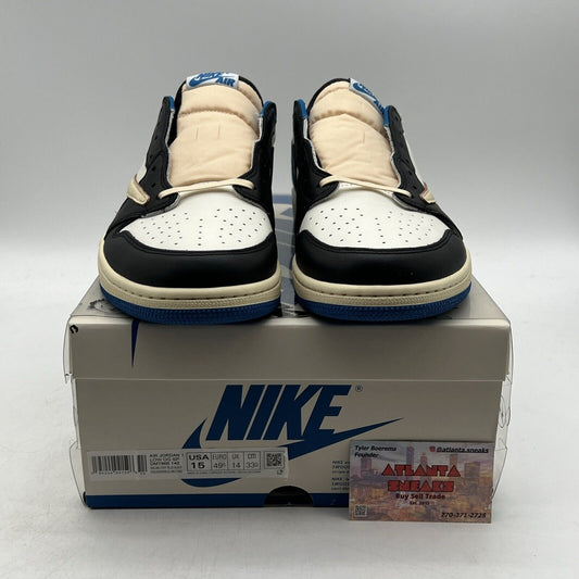 Size 15 - Jordan 1 Retro x Fragment Design x Travis Scott Low Blue (DM7866-140)