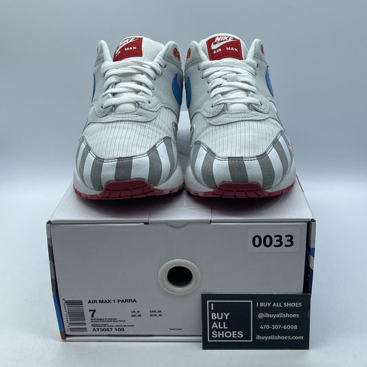 Size 7 - Nike Parra x Air Max 1 White Grey Pink Blue Suede (AT3057-100)
