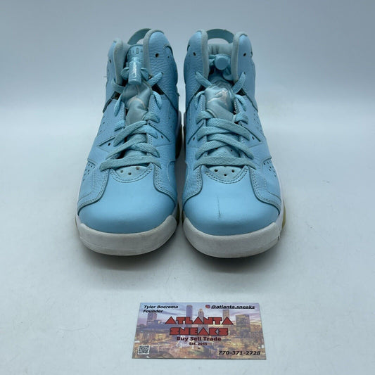 Size 6.5Y - Nike Air Jordan 6 VI Retro Pantone Blue White (543390-407)