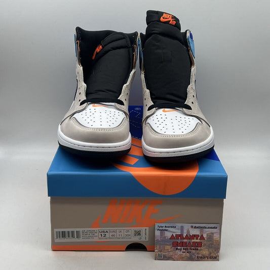 Size 12 - Jordan 1 Retro High OG Prototype Brand New Og All Blue Orange White
