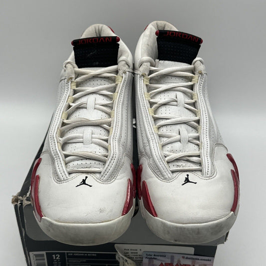 Size 12 - Jordan 14 Retro Candy Cane 2006 White Red Leather Black Vintage OG All