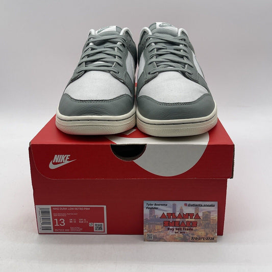 Size 13 - Nike Dunk Low Mica Green White Suede Leather (DV7212-300)