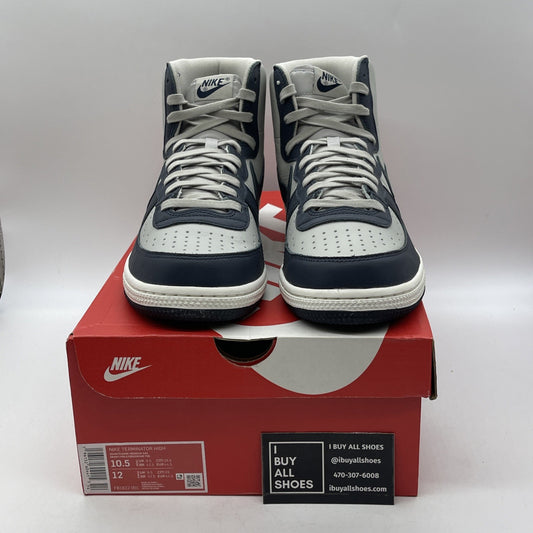 Size 10.5 - Nike Terminator High Georgetown Grey Blue Leather (FB1832-001)