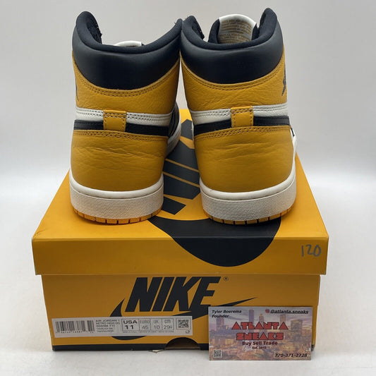 Size 11 - Jordan 1 Retro OG High Yellow Toe White Black Leather (555088-711)