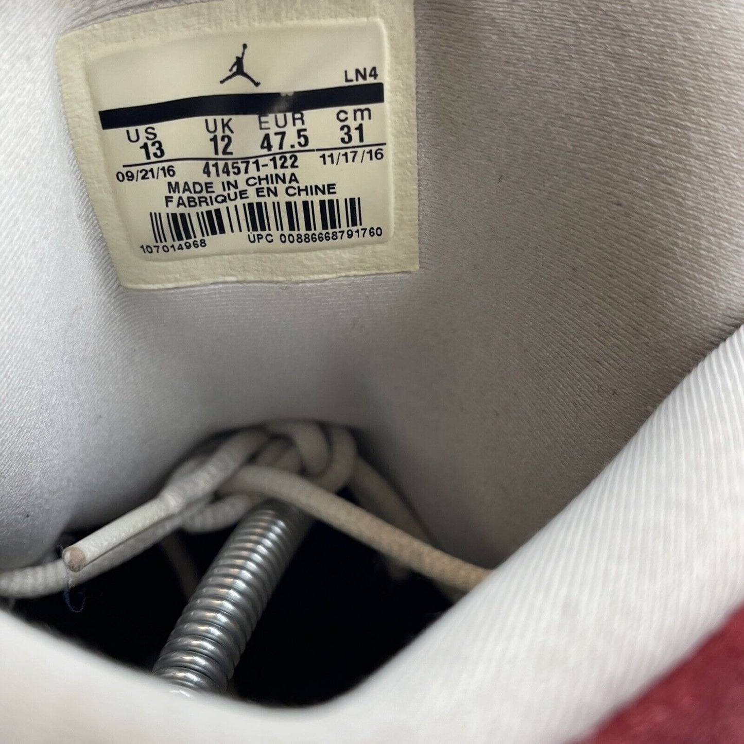 Size 13 - Jordan 13 Retro Chicago White Red Black Suede Leather (414571-122)