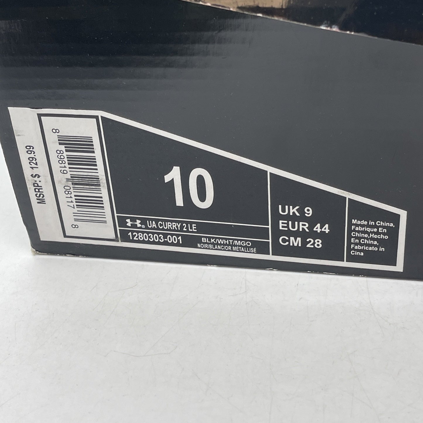 Size 10 - Under Armour Curry 2 Elite (1280303-001)