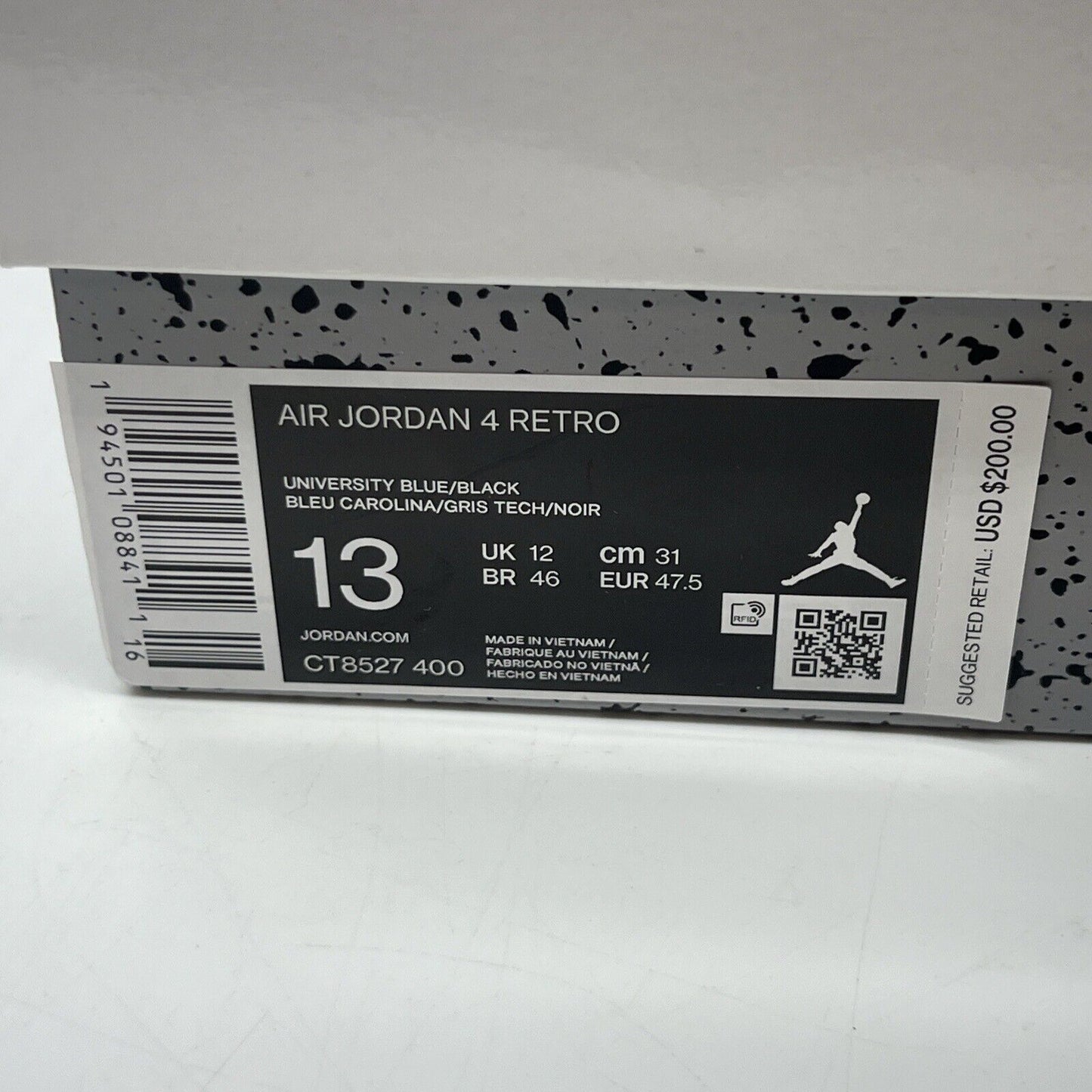 Size 13 - Jordan 4 Retro Mid University Blue Og All Brand New