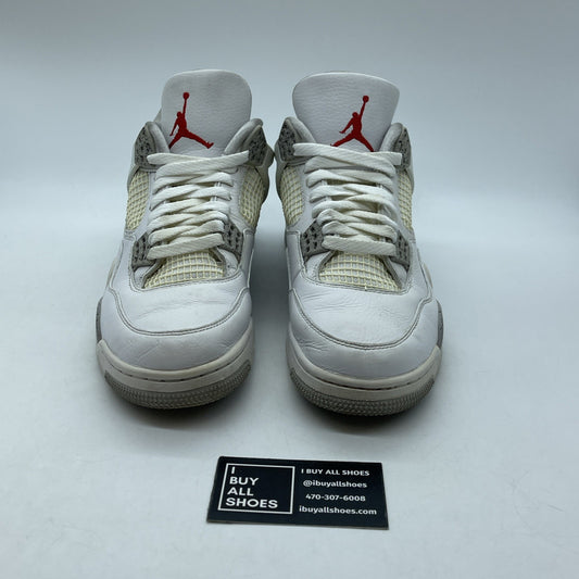 Size 9 - Jordan 4 Retro Mid White Oreo Grey Leather (CT8527-100)