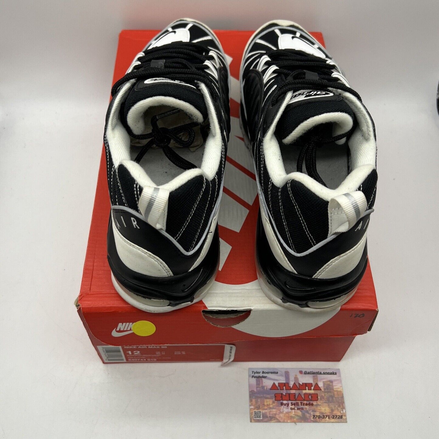 Size 12 - Nike Air Max 98 White Black (640744-010)
