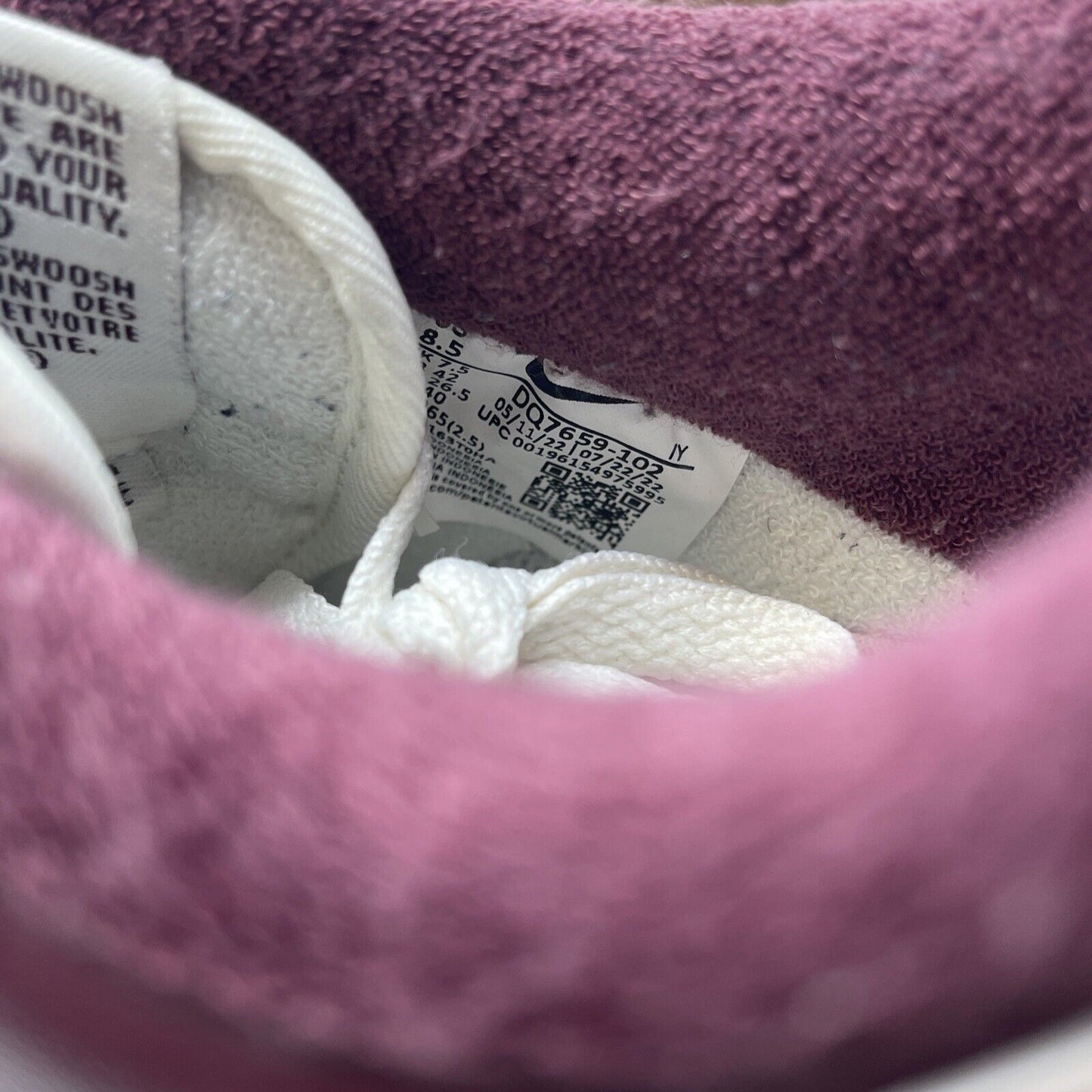 Size 8.5 - Nike Air Force 1 '07 LV8 College Pack - Night Maroon
