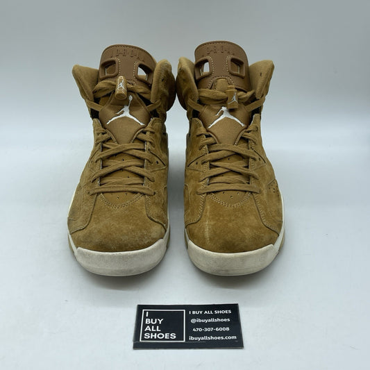 Size 9.5 - Air Jordan 6 Retro Wheat Brown White Suede (384664-705)