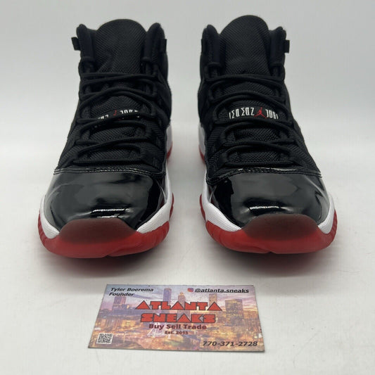 Size 5 - Jordan 11 Retro Bred 2019 (GS) Black Red White Leather (378038-010)