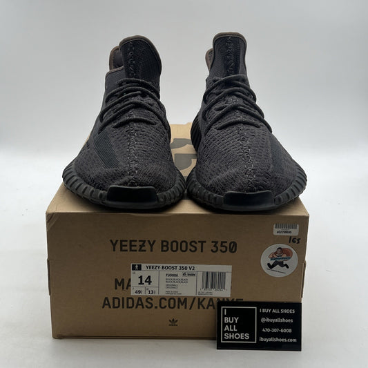 Size 14 - adidas Yeezy Boost 350 V2 Low Black Non-Reflective (FU9006)