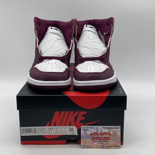 Size 11 - Jordan 1 Retro High OG Bordeaux White Silver Burgundy (555088-611)