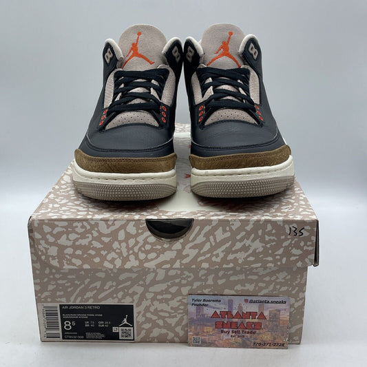 Size 8.5 - Jordan 3 RetroDesert Elephant Suede Brown Black Leather (CT8532-008)