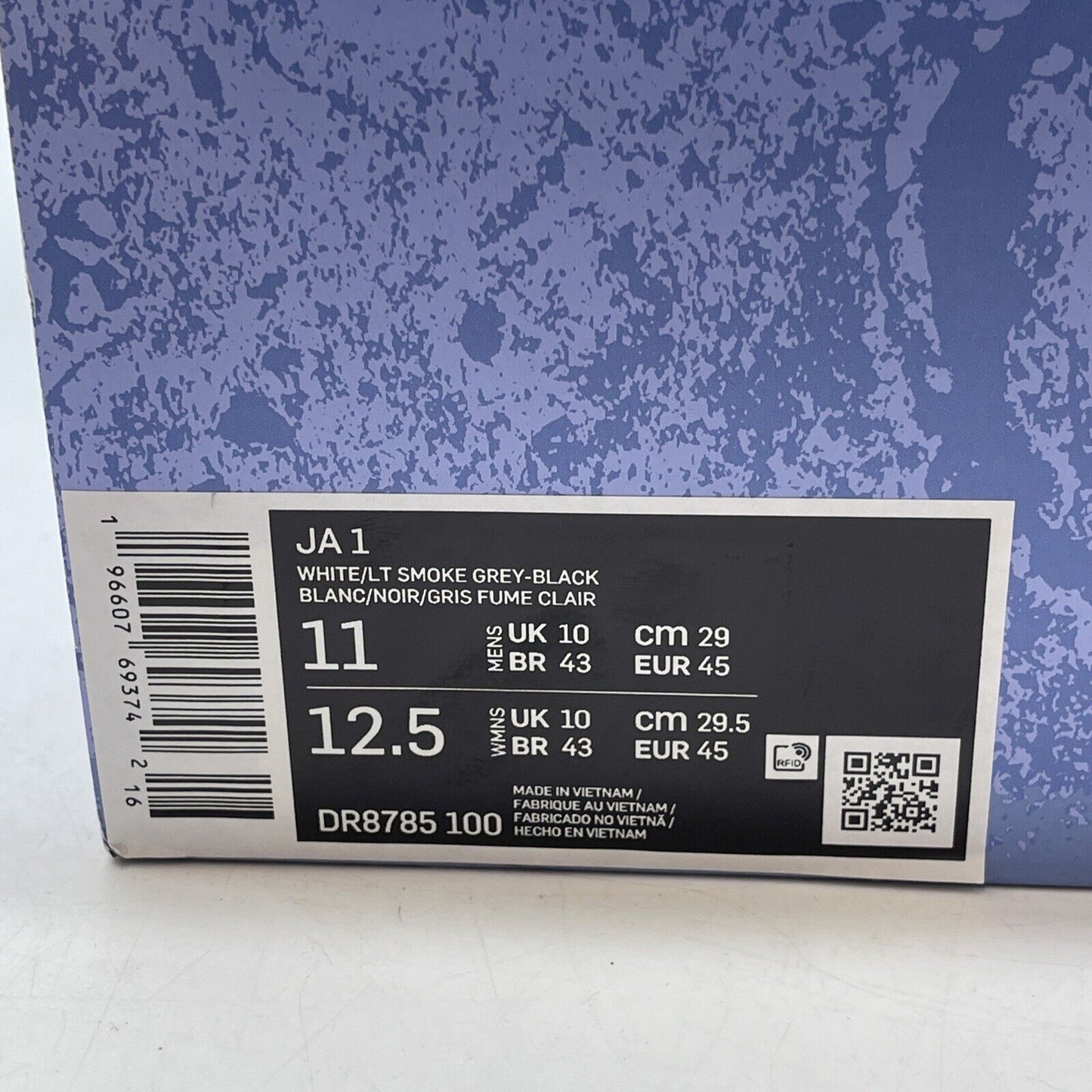 Size 11 - Nike Ja 1 Light Smoke Grey White Orange Black Leather (DR8785-100)