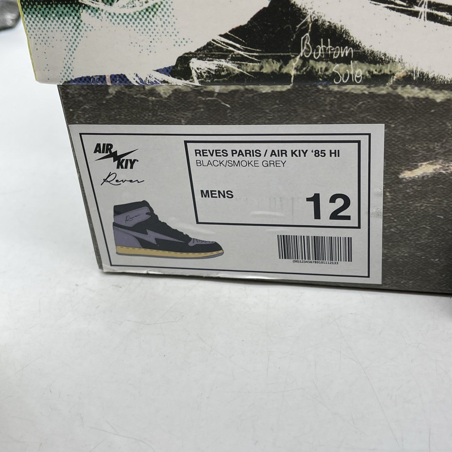 Size 12 - Reves Paris Air Kiy ‘85 Hi Black Smoke Grey