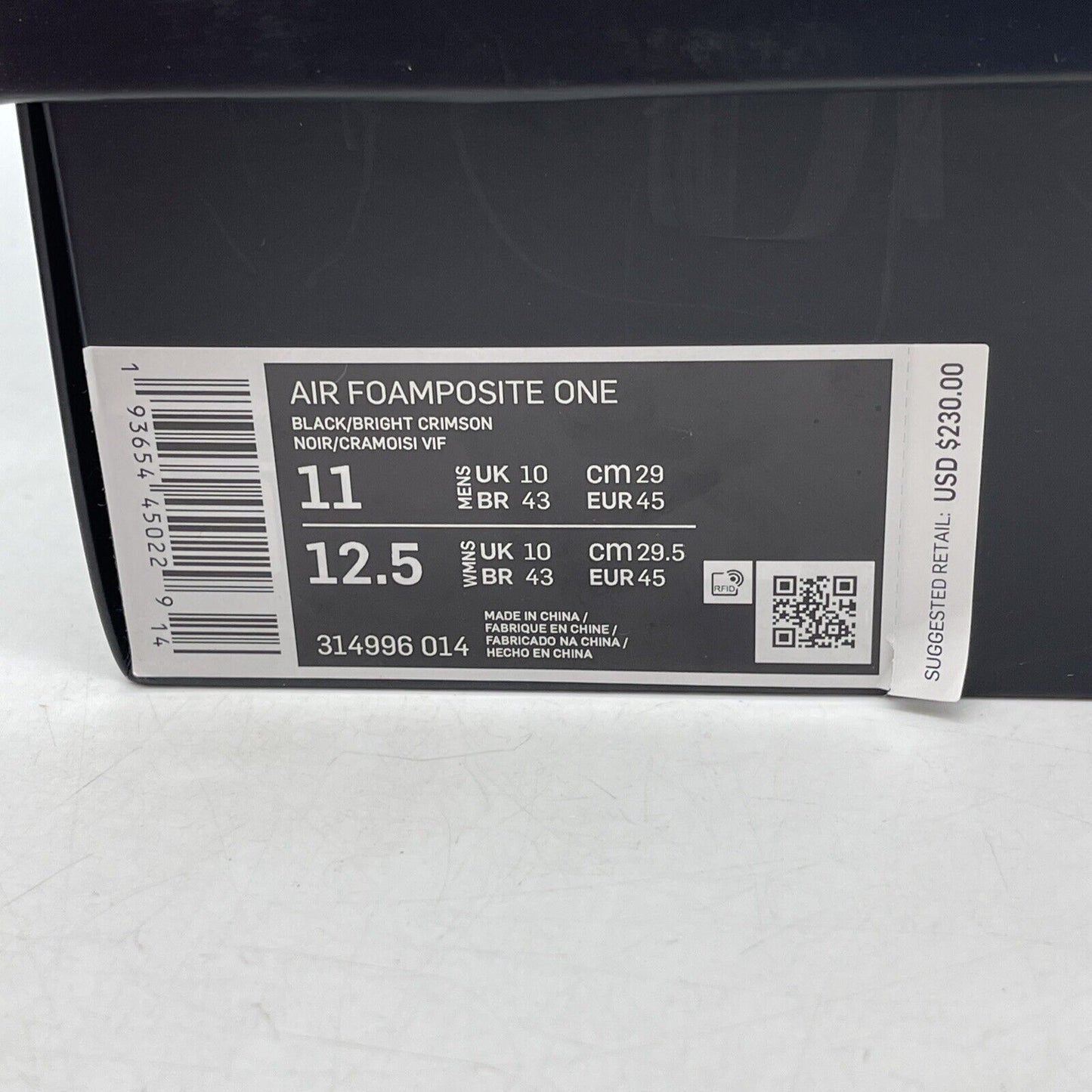 Size 11 - Nike Air Foamposite One Cracked Lava Black Suede (314996-014)