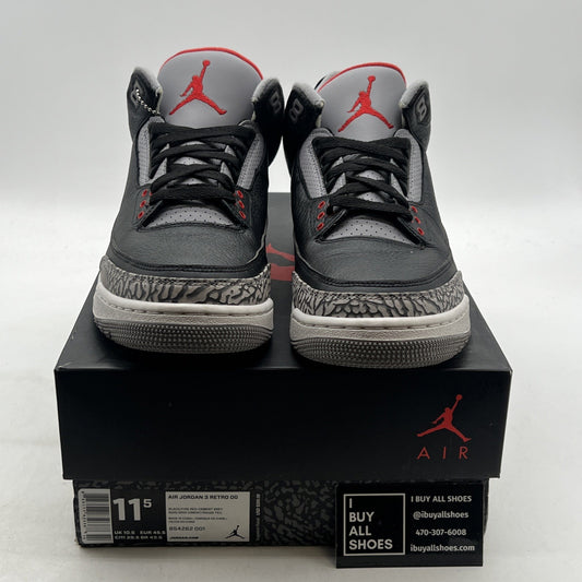 Size 11.5 - Air Jordan 3 Retro OG Mid Black Cement (854262-001)