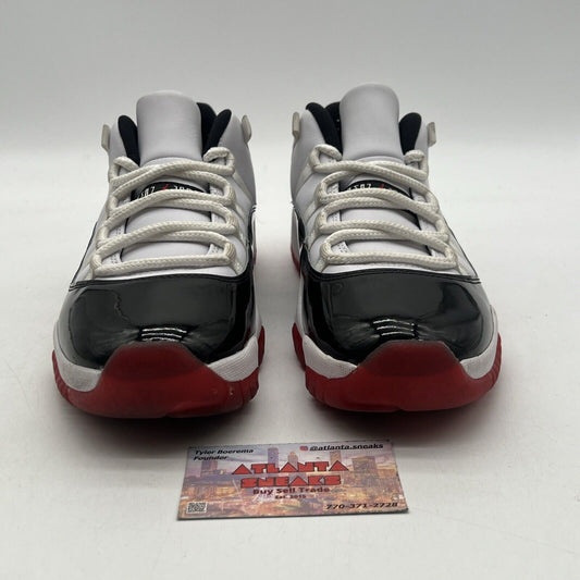 Size 8.5 - Jordan 11 Retro Low Concord-Bred White Black Red (AV2187-160)