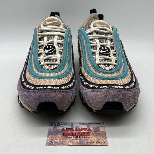 Size 13 - Nike Air Max 97 Have a Nike Day Purple Aqua Black Suede (BQ9130-500)
