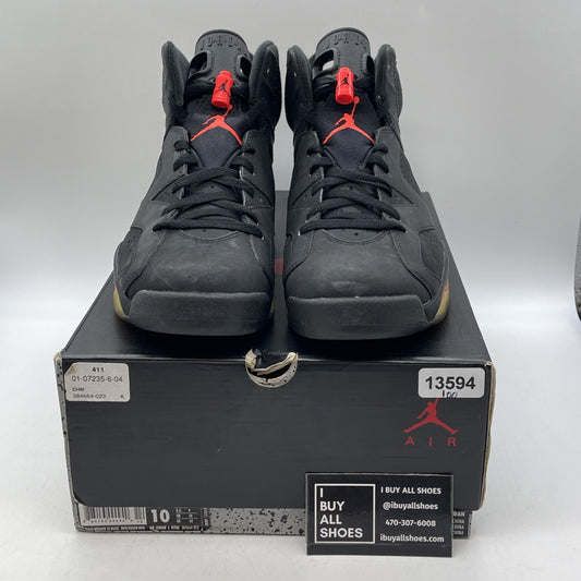 Size 10 - Jordan 6 Retro Infrared Black Pink Suede (384664-023)