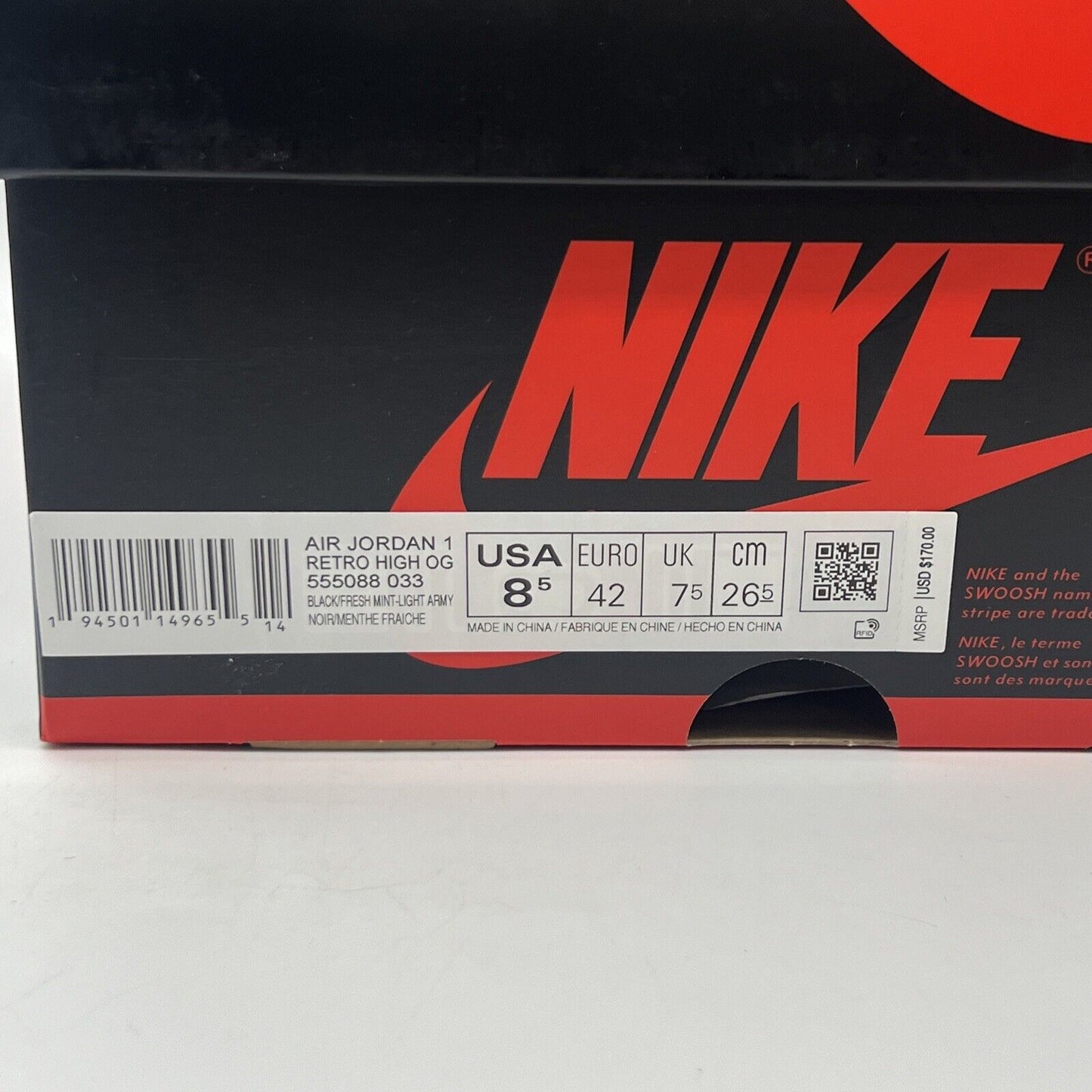 Size 8.5 - Air Jordan 1 Retro OG Patina Brand New Brand New Og All Black White