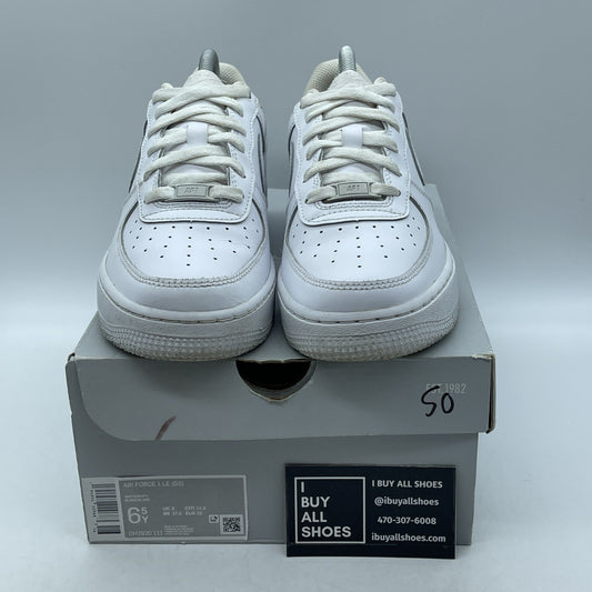 Size 6.5Y (GS) - Nike Air Force 1 LE Low Triple White Leather (DH2920-111)