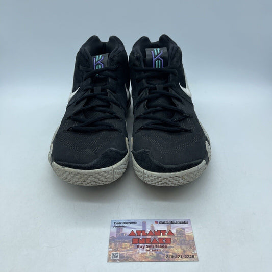 Size 8.5 - Nike Kyrie 4 Black White Blue Purple Suede Leather (943806-002)