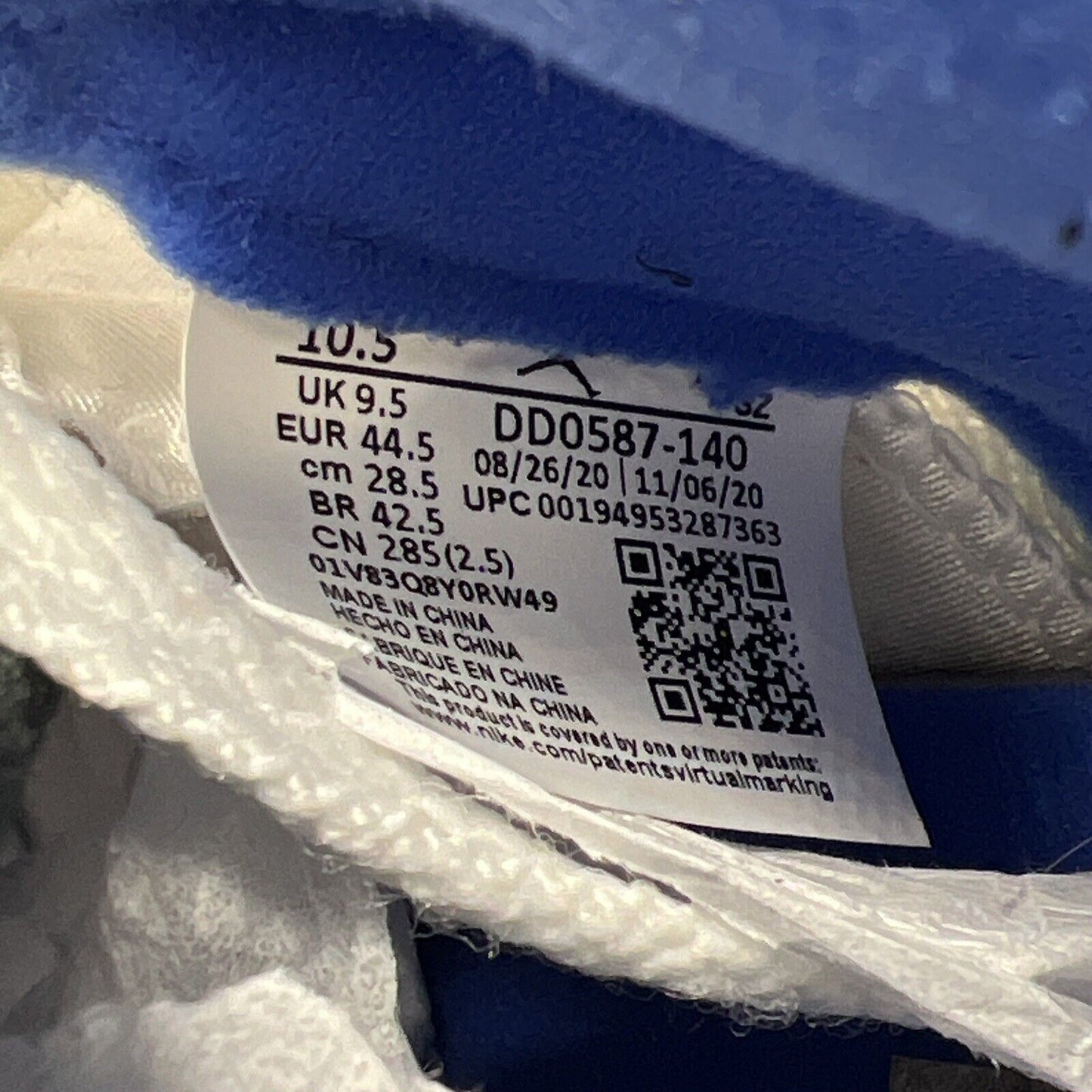 Size 10.5 - Air Jordan 5 Retro Stealth 2.0. White Grey Blue Leather (DD0587-140)