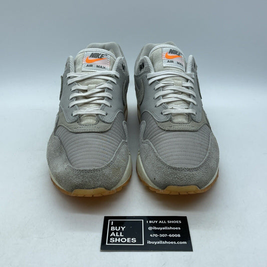 Size 9 - Nike Air Max 1 Iron Ore Total Orange Grey Suede Leather (FQ8731-012)