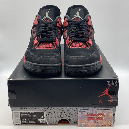 Size 13 - Jordan 4 Retro Mid Red Thunder Black White (CT8527-016)