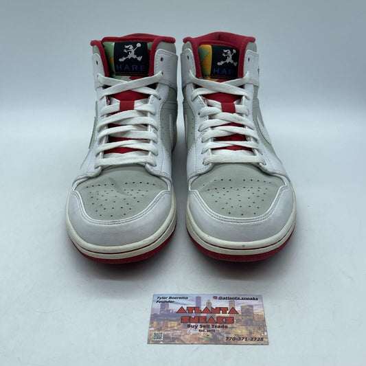Size 10.5 - Air Jordan 1 2015 Mid Hare Grey Suede White Leather (719551-123)