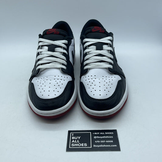 Size 12 - Air Jordan 1 Retro OG Low Black Toe Red White Leather (CZ00790-106)