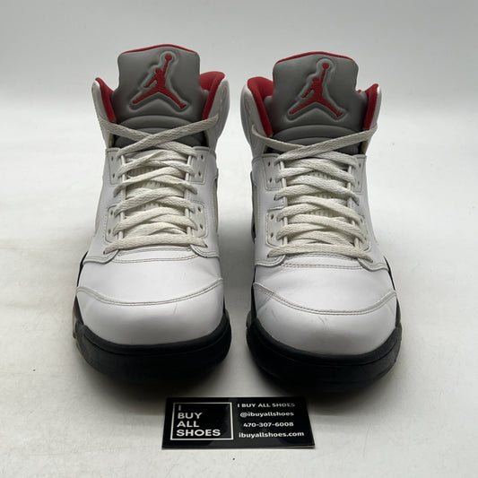 Size 11.5 - Air Jordan 5 Retro 2013 White Fire Red (136027-189)
