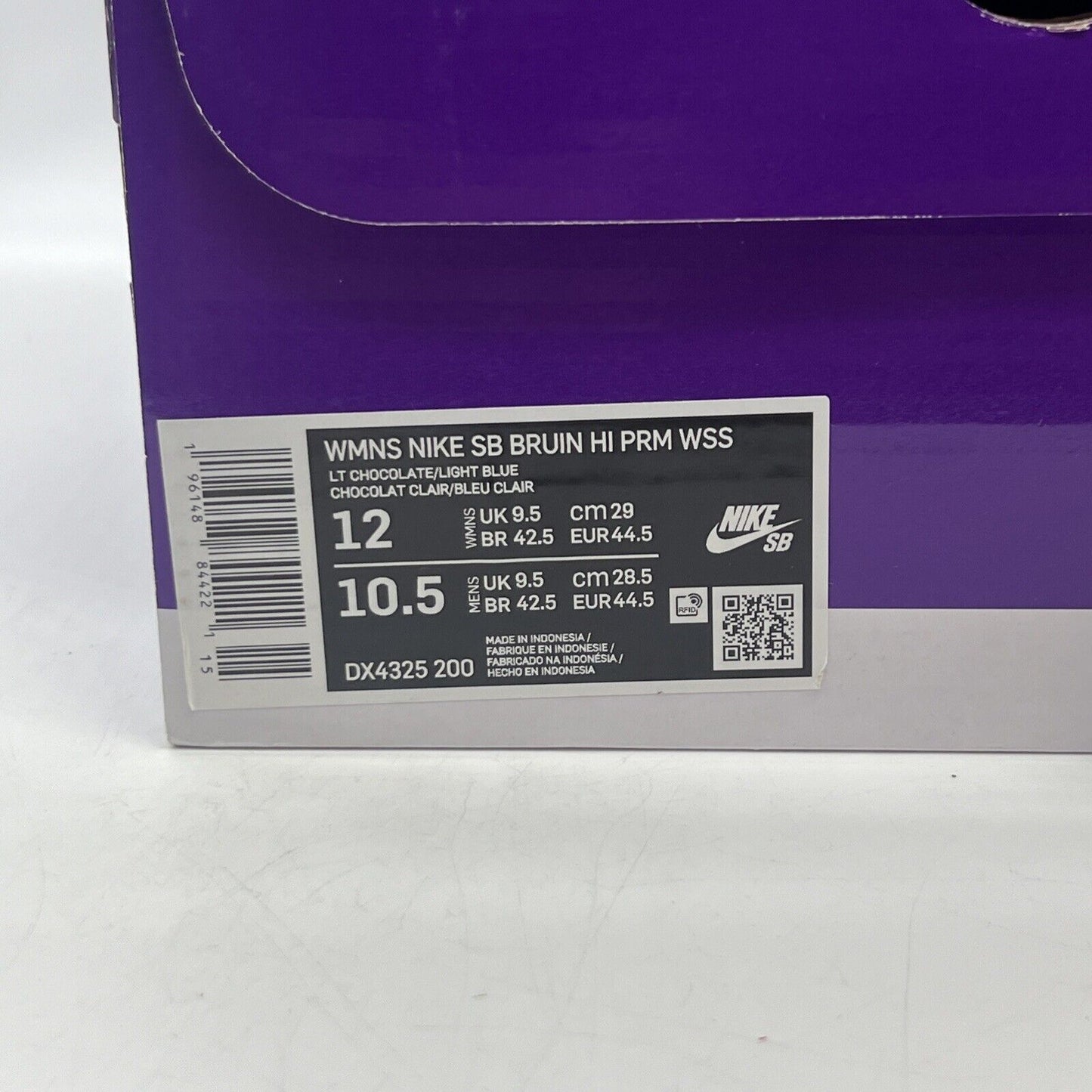 Nike SB Bruin High Why So Sad? (Women's) DX4325-200 Size 12 Brand New Og All