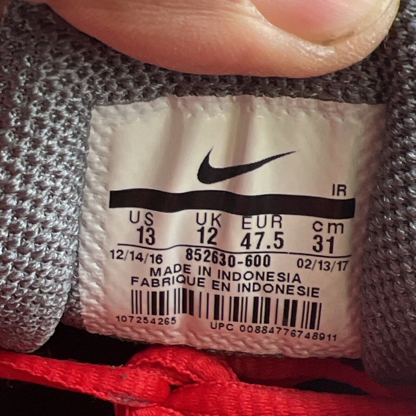 Size 13 - Nike Air Max Plus Red Pure Platinum (852630-600)