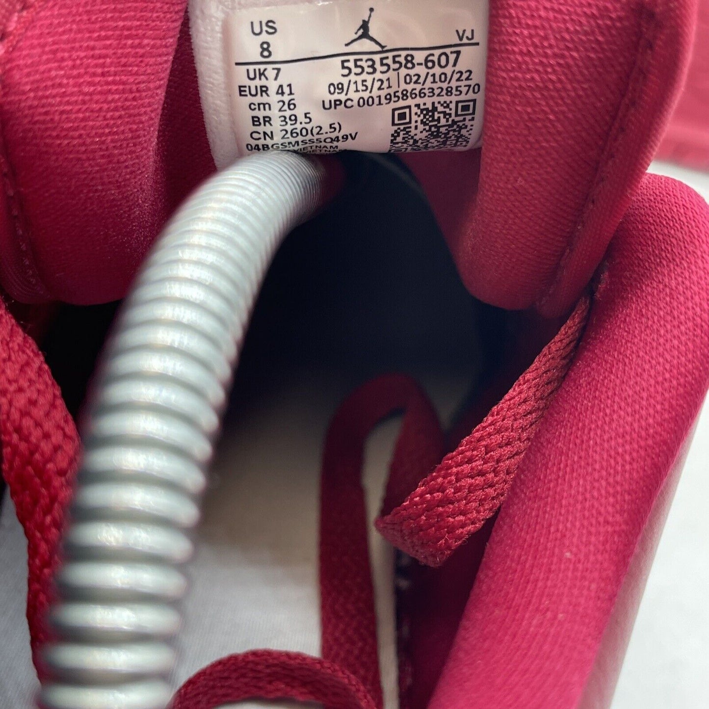 Size 8 - Jordan 1 Low Cardinal Red 2022 Burgundy White Yellow Suede (553558-607)