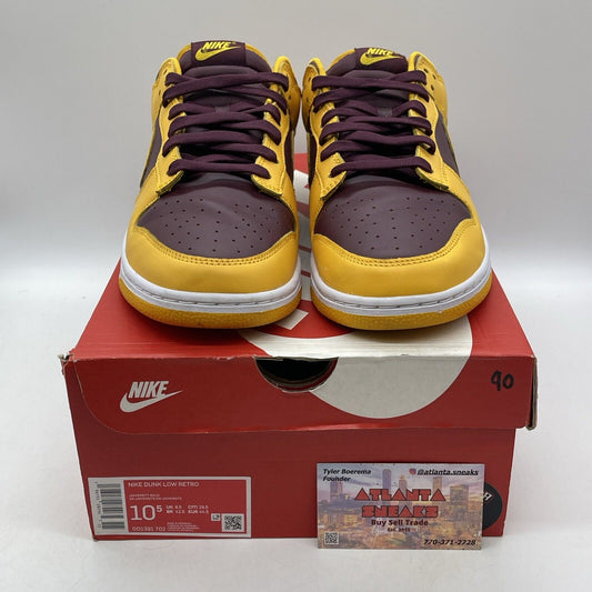 Size 10.5 - Nike Dunk Low Retro Arizona State Sun Yellow Leather (DD1391-702)