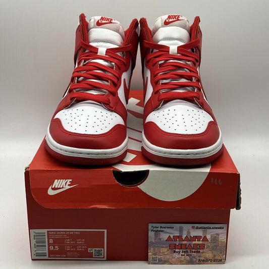 Size 8 - Nike Dunk High Championship Red White Leather (DD1399-106)