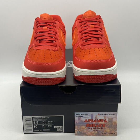 Size 8.5 - Nike Dunk Low ATL - (FD0724-657) Red Orange White Suede Leather DS