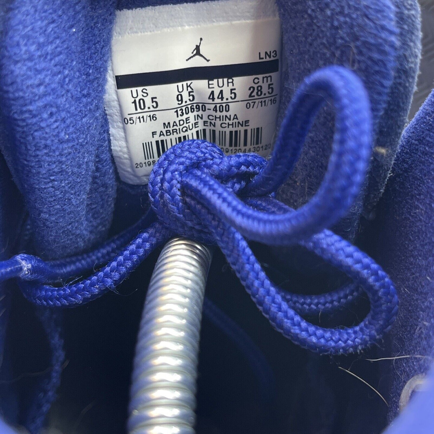 Size 10.5 - Air Jordan 12 Retro Deep Royal Blue Black White Suede (130690-400)