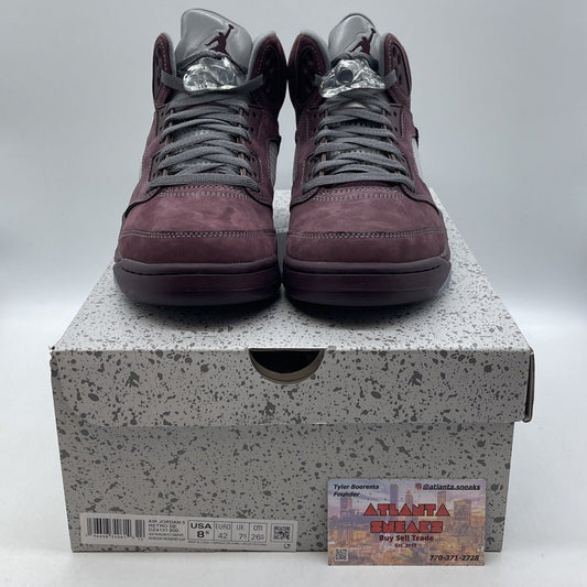 Size 8.5 - Air Jordan 5 Retro SE 2023 Burgundy Silver Suede (DZ4131-600)