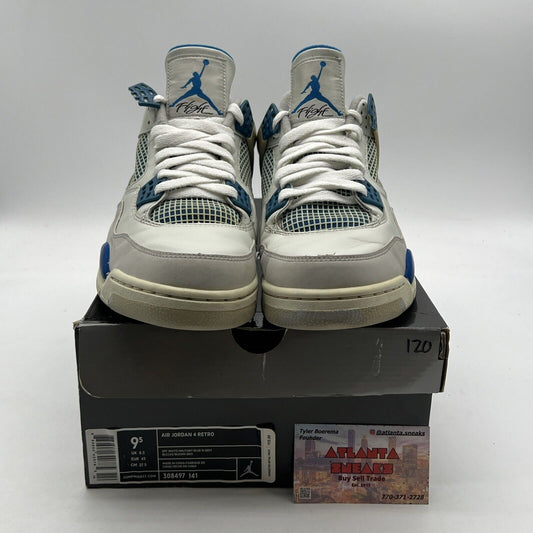 Size 9.5 - Air Jordan 4 Retro 2006 Military Blue (308497-141)